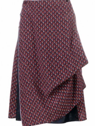 Y/Project floral-print draped skirt | asymmetric drape detail skirts - flipped