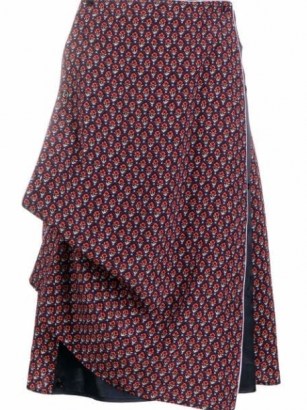 Y/Project floral-print draped skirt | asymmetric drape detail skirts