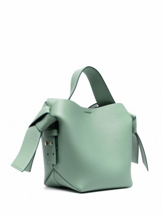 Acne Studios mini Musubi bag in sage green | boxy shape handbags