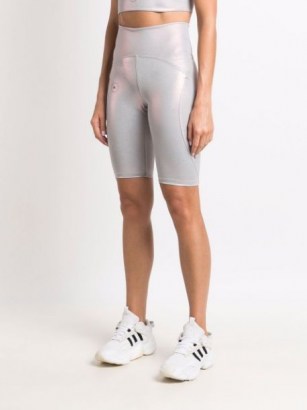 adidas by Stella McCartney shiny cycling shorts – womens luxe style sportswear - flipped