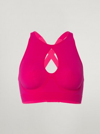 Wolford ALITA SPORTS BRA ~ pink keyhole front athletic bras ~ womens sportswear ~ women’s supportive activewear ~ gym clothes