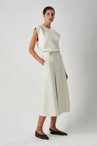 CAMILLA AND MARC Amaia Skirt in Ecru ~ chic A-line wrap style skirts ~ womens minimalist fashion ~ women’s effortless style clothing - flipped