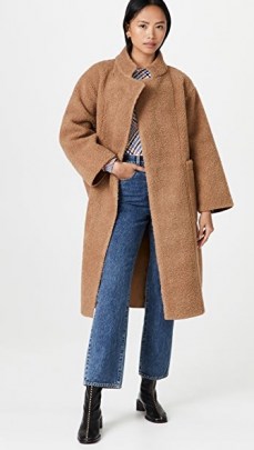 Apiece Apart Cloud Walk Coat in Camel ~ womens light brown textured coats - flipped