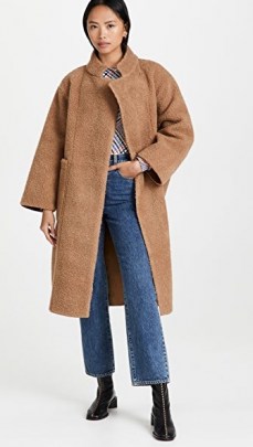 Apiece Apart Cloud Walk Coat in Camel ~ womens light brown textured coats