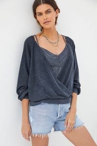 Pilcro Washed Sweatshirt Set / womens casual fashion sets / women’s loungewear cami and sweat top co ords