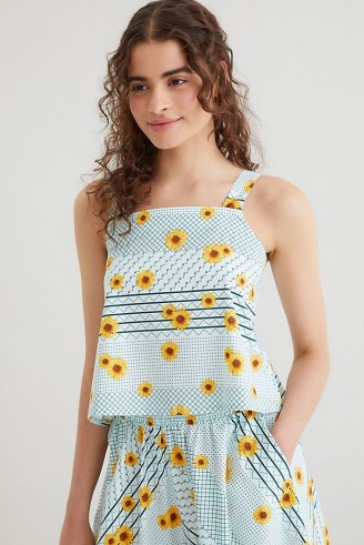 Resume Falke Top / sleeveless organic cotton floral tops / mixed print fashion