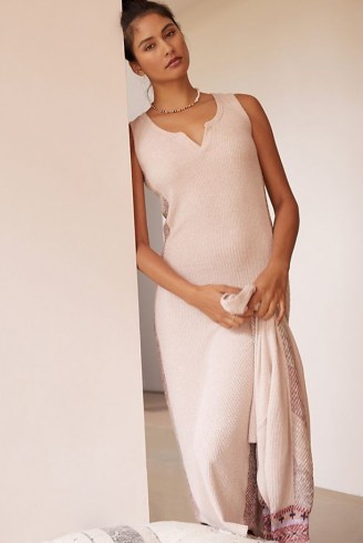 Daily Practice by Anthropologie Knit Midi Dress / sleeveless tank dresses / luxe loungewear / chic lounge fashion - flipped