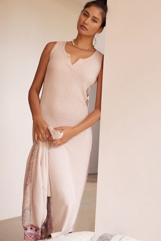Daily Practice by Anthropologie Knit Midi Dress / sleeveless tank dresses / luxe loungewear / chic lounge fashion