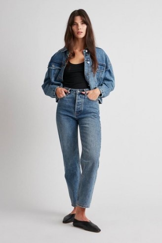 CAMILLA AND MARC Betty Denim Jean in Worn Wash ~ women’s high rise waist crop leg jeans ~ womens cropped blue jeans