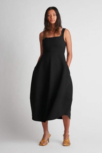 CAMILLA AND MARC Brae Dress in Black ~ chic sleeveless square neck LBD ~ essential minimalist evening dresses ~ effortless style occasion fashion