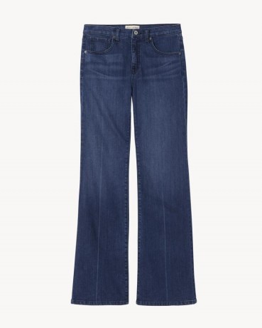 NILI LOTAN BRINDIE JEAN | womens blue denim front patch pocket jeans