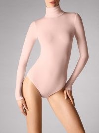 Wolford COLORADO THONG BODY ~ pink high neck bodysuits ~ petal rose
