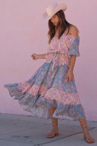 SPELL JUNIPER TIERED GOWN Lilac – boho dresses – modern bohemian fashion