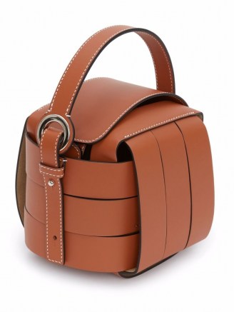 JW Anderson KNOT BAG – JW Anderson brown leather top handle bags - flipped