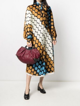 Marni long-sleeve polka-dot dress | retro pussy bow dresses | womens vintage style fashion | women’s designer clothing