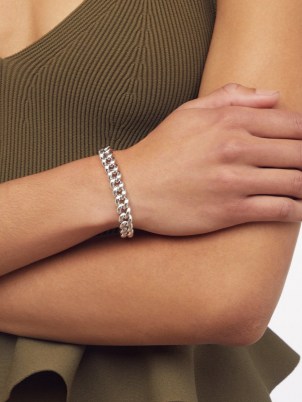 SHAY 18kt white-gold chain-link bracelet – chunky chain bracelets – womens fine jewellery - flipped
