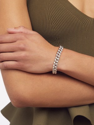 SHAY 18kt white-gold chain-link bracelet – chunky chain bracelets – womens fine jewellery