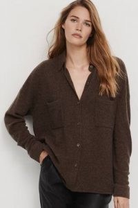 Naked Cashmere CARA in TRUFFLE ~ womens luxe brown boxy cardigan ~ women’s luxury cardigans