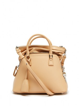 MAISON MARGIELA 5AC mini beige-leather handbag | small luxe designer handbags