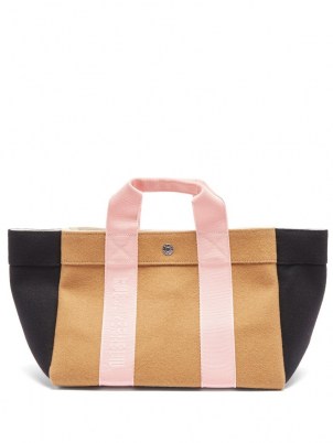 RUE DE VERNEUIL Parcours S wool-blend melton tote bag ~ chic neutral colour block shopper bags ~ small stylish shoppers