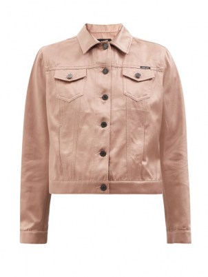 TOM FORD Pink silk and cotton-blend denim jacket ~ womens luxe casual jackets