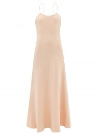 RAEY Pink wool-crepe slip maxi dress