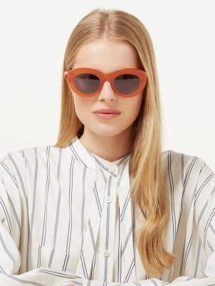 LOEWE Butterfly cat-eye acetate sunglasses | womens summer eyewear | women’s large oversized sunnies - flipped
