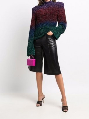 The Attico colour block metallic knit jumper ~ womens vintage style knitwear ~ women’s glittering retro jumpers - flipped