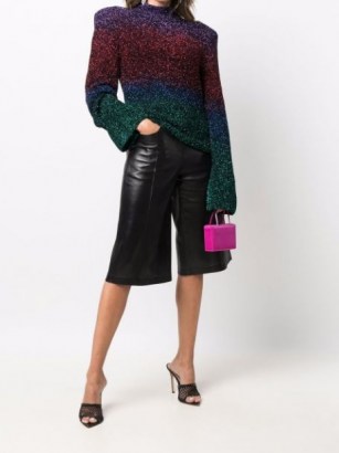 The Attico colour block metallic knit jumper ~ womens vintage style knitwear ~ women’s glittering retro jumpers