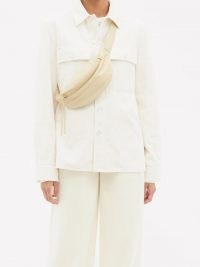 JIL SANDER Flap-pocket cotton-corduroy shirt – women’s textured ivory cord utility shirts