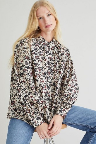 Second Female Annie Shirt / women’s floral print voluminous sleeve shirts