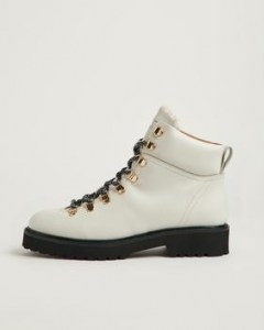 JIGSAW Burnham Leather Lace Up Boot in Cream - flipped