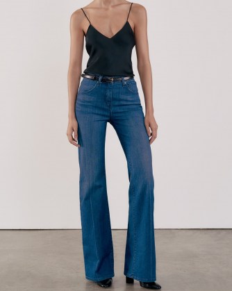 NILI LOTAN CELIA JEAN Dark Wash | womens high rise boot cut jeans | women’s on-trend denim fashion - flipped