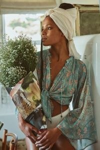 SPELL FARRAH BLOUSE Aqua / paisley floral print wide sleeve floaty blouses / boho inspired fashion / bohemian style clothing