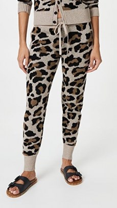 Generation Love Benny Leopard Pants / knitted animal print joggers - flipped