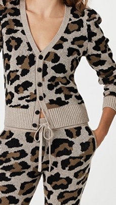 Generation Love Grace Leopard Cardigan / animal print V-neck cardigans - flipped