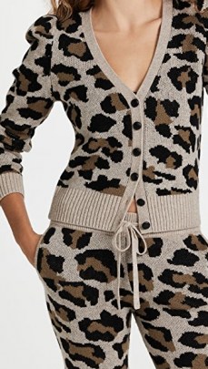 Generation Love Grace Leopard Cardigan / animal print V-neck cardigans