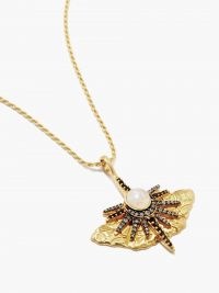 HARRIS REED X MISSOMA Pearl & 18kt gold-plated butterfly necklace – insect pendant necklaces – butterflies