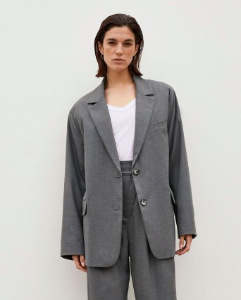 RIVER ISLAND Grey RI Studio Oversized Blazer ~ womens drop shoulder blazers ~ women’s fashionable jackets
