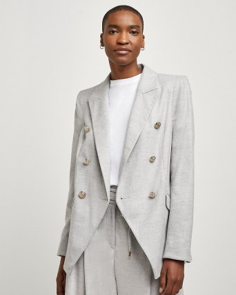 RIVER ISLAND Grey tuxedo jacket | womens fashionable tailored jackets
