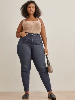 Reformation Harper High Rise Skinny Jeans Es in Neris | women’s on-trend plus size denim fashion - flipped