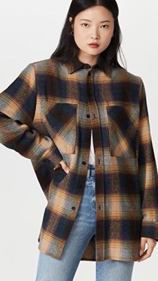 IRO Minsi Shirt Jacket – checked shackets – womens check print overshirts - flipped