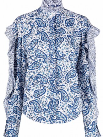 Isabel Marant Étoile paisley-print ruffled blouse – ruffle edge blouses