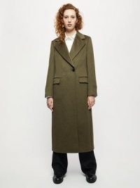 JIGSAW Maxi City Coat in Green ~ relaxed fit winter coats
