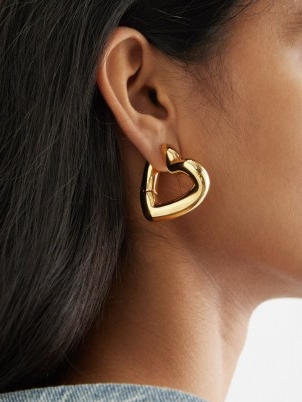 BALENCIAGA Heart hoop earrings – chunky hearts – statement hoops – designer fashion jewellery