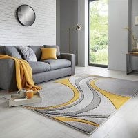 Dunelm – Plush Mirage Rug – striking swirl design