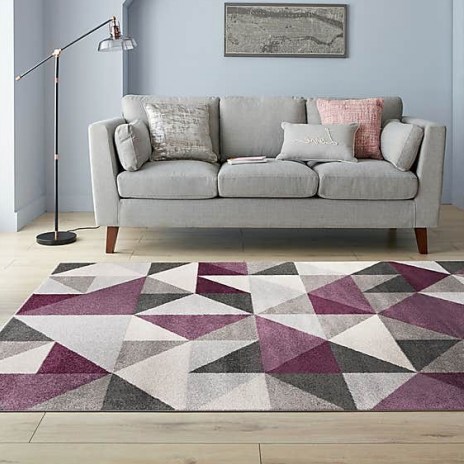 Dunelem – Geo Squares Rug – contemporary geometric design with complimenting on-trend shades - flipped