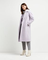 RIVER ISLAND Purple relaxed duster coat ~ longline open front coats