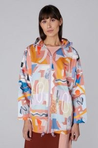 Ellen Rutt x Gorman SELTZER RAINCOAT ~ womens abstract print water resistant raincoats ~ women’s sustainable outerwear