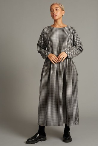 Kate Sheridan Gingham Midi Dress / checked relaxed fit dresses